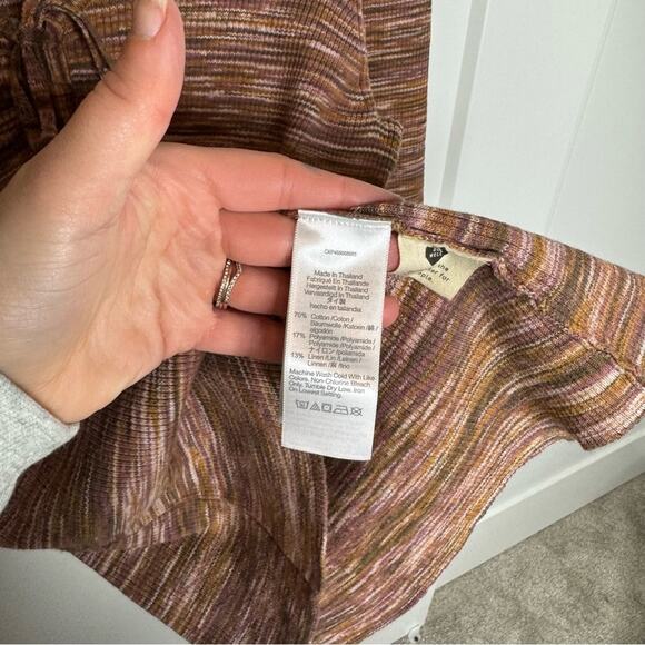 NWT Madewell Space Dye Mahogany V-Neck Cinched Sweater Knit Size XXL - Picture 5 of 7